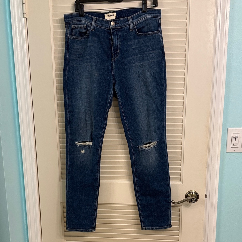 L’Agence Ripped Denim Designer Jeans Size 29